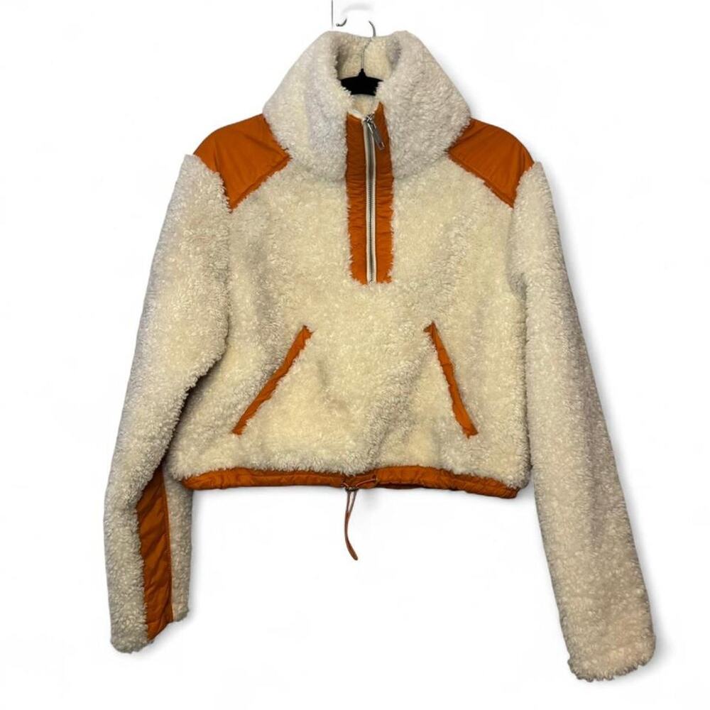 NEW The Kooples x SPORT RARE Activewear Cropped Teddy Zip-Up Fleece — L/XL - Picture 5 of 8